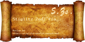 Stiglitz Zsófia névjegykártya